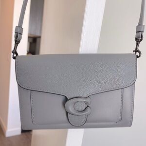 Coach Tabby Chain Leather Clutch